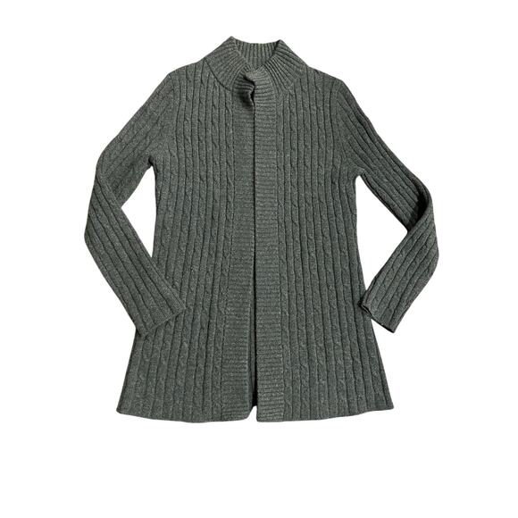 Vineyard Vines Sweaters - Vineyard vines cashmere cable knit cardigan heather gray womens medium